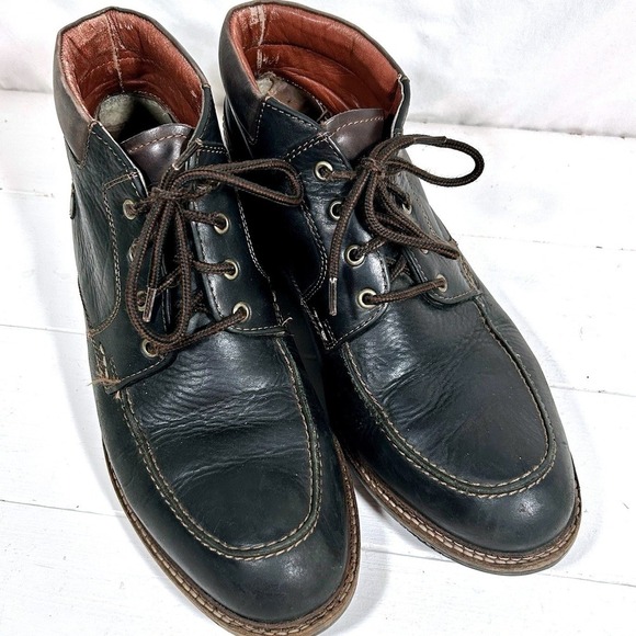 Johnston & Murphy Waterproof Black Leather Chukka Boots Men's 8.5 Casual Dress - Picture 1 of 8